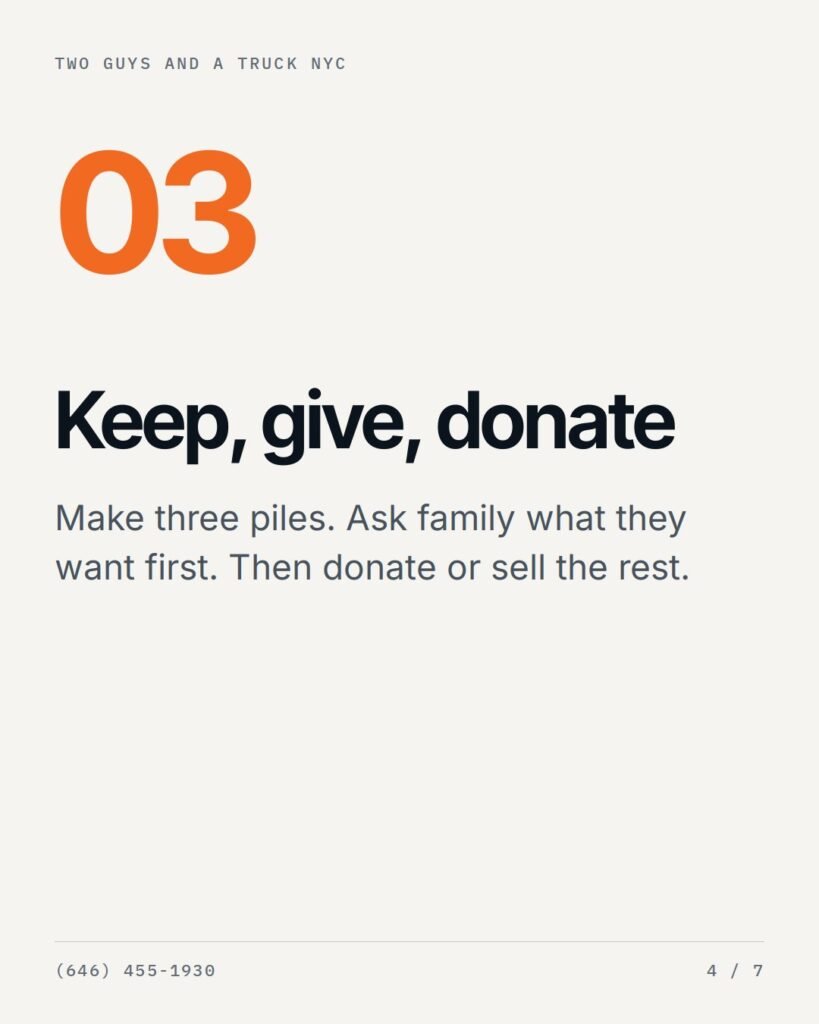 Keep, give, donate